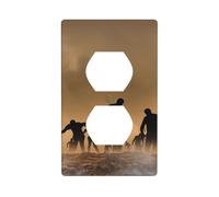 WKSGDSG Decorative Duplex Outlet Wall Plate, Many Zombie, 1 Gang Duplex Light Switch Cover Plate, Double Outlet Wall Plate, Heat-Resistant Double Toggle Switch Cover for Bathroom Bedroom Decor