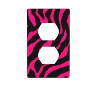 WKSGDSG Decorative Duplex Outlet Wall Plate, Zebra Tiger Leopard, 1 Gang Duplex Light Switch Cover Plate, Double Outlet Wall Plate, Heat-Resistant Double Toggle Switch Cover For Bathroom Bedroom Decor