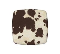 WKSGDSG Elastic Stretch Square Chair Cushion Covers 2 Pack, Cow Fur Print Chair Covers, Removable Washable Chair Seat Cover For Home, Events, Bar Stools, Fits 35-48cm Chairs