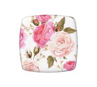 WKSGDSG Elastic Stretch Square Chair Cushion Covers 2 Pack, Rose Floral Flower Chair Covers, Removable Washable Chair Seat Cover For Home, Events, Bar Stools, Fits 35-48cm Chairs