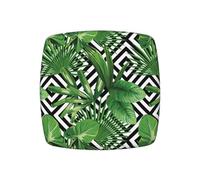WKSGDSG Elastic Stretch Square Chair Cushion Covers 2 Pack, Tropical Leaves, Removable Washable Chair Seat Cover For Home, Events, Bar Stools, Fits 35-48cm Chairs