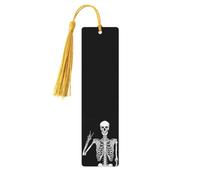 WKSGDSG Elegant Wooden Bookmarks for Book Lovers, with Gold Tassels