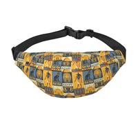 WKSGDSG Fanny Pack for Women & Men Ancient Egypt Tribe Sport Waist Bag with Adjustable Belt Hands Free Waterproof Lightweight Crossbody Shoulder Bag Purse for Camping Travel, Carry All Phones Wallet