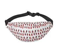 WKSGDSG Fanny Pack for Women & Men Ballroom Dance Sport Waist Bag with Adjustable Belt Hands Free Waterproof Lightweight Crossbody Shoulder Bag Purse for Camping Travel, Carry All Phones Wallet