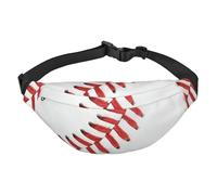 WKSGDSG Fanny Pack For Women & Men Baseball Lace Close Up Sport Waist Bag With Adjustable Belt Hands Free Waterproof Lightweight Crossbody Shoulder Bag Purse For Camping Travel Carry All Phones Wallet