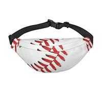 WKSGDSG Fanny Pack For Women & Men Baseball Lace Close Up Sport Waist Bag With Adjustable Belt Hands Free Waterproof Lightweight Crossbody Shoulder Bag Purse For Camping Travel Carry All Phones Wallet