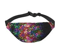 WKSGDSG Fanny Pack For Women & Men Colorful Rainbow Stars Sport Waist Bag With Adjustable Belt Hands Free Waterproof Lightweight Crossbody Shoulder Bag Purse For Camping Travel Carry All Phones Wallet