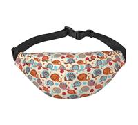 WKSGDSG Fanny Pack for Women & Men Cute Snail Sport Waist Bag with Adjustable Belt Hands Free Waterproof Lightweight Crossbody Shoulder Bag Purse for Camping Travel, Carry All Phones Wallet