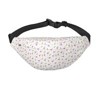 WKSGDSG Fanny Pack for Women & Men Flamingo Pineapple Sport Waist Bag with Adjustable Belt Hands Free Waterproof Lightweight Crossbody Shoulder Bag Purse for Camping Travel, Carry All Phones Wallet