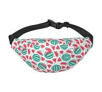 WKSGDSG Fanny Pack for Women & Men Fruits Watermelon Sport Waist Bag with Adjustable Belt Hands Free Waterproof Lightweight Crossbody Shoulder Bag Purse for Camping Travel, Carry All Phones Wallet