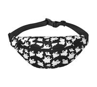 WKSGDSG Fanny Pack for Women & Men Halloween Goth Sport Waist Bag with Adjustable Belt Hands Free Waterproof Lightweight Crossbody Shoulder Bag Purse for Camping Travel, Carry All Phones Wallet