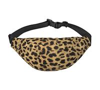 WKSGDSG Fanny Pack for Women & Men Leopard Animal Sport Waist Bag with Adjustable Belt Hands Free Waterproof Lightweight Crossbody Shoulder Bag Purse for Camping Travel, Carry All Phones Wallet