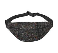 WKSGDSG Fanny Pack for Women & Men Math Formula Sport Waist Bag with Adjustable Belt Hands Free Waterproof Lightweight Crossbody Shoulder Bag Purse for Camping Travel, Carry All Phones Wallet