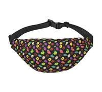 WKSGDSG Fanny Pack for Women & Men Ring Bread with Jam Sport Waist Bag with Adjustable Belt Hands Free Waterproof Lightweight Crossbody Shoulder Bag Purse for Camping Travel, Carry All Phones Wallet