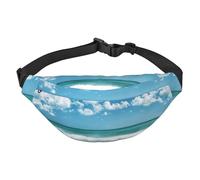WKSGDSG Fanny Pack for Women & Men Sandy Beach Sport Waist Bag with Adjustable Belt Hands Free Waterproof Lightweight Crossbody Shoulder Bag Purse for Camping Travel, Carry All Phones Wallet