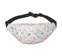 WKSGDSG Fanny Pack for Women & Men Unicorns Sport Waist Bag with Adjustable Belt Hands Free Waterproof Lightweight Crossbody Shoulder Bag Purse for Camping Travel, Carry All Phones Wallet