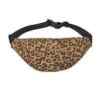 WKSGDSG Fanny Pack for Women & Men Wild Leopard Animal Sport Waist Bag with Adjustable Belt Hands Free Waterproof Lightweight Crossbody Shoulder Bag Purse for Camping Travel, Carry All Phones Wallet