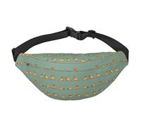 WKSGDSG Fanny Pack for Women & Men Yoga Pug Sport Waist Bag with Adjustable Belt Hands Free Waterproof Lightweight Crossbody Shoulder Bag Purse for Camping Travel, Carry All Phones Wallet