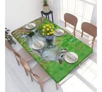 WKSGDSG Fitted Tablecloth For Dining Room 4ft, Elastic Edged Table Cover