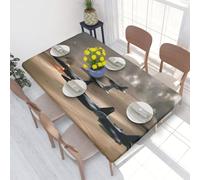 WKSGDSG Fitted Tablecloth For Dining Room 4ft, Elastic Edged Table Cover