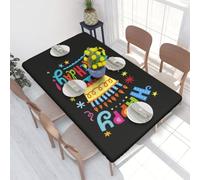 WKSGDSG Fitted Tablecloth For Dining Room 4ft, Elastic Edged Table Cover