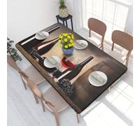 WKSGDSG Fitted Tablecloth For Dining Room 4ft, Elastic Edged Table Cover