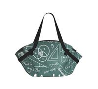 WKSGDSG Foldable Camping Tote Bag for Women & Men, Math Lesson Word, Waterproof Beach Bag, Convertible Picnic Blanket Tote, 94cm Round Mat, Large Heavy Duty Outdoor Shoulder Bag for Park Travel