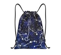 WKSGDSG Glow In The Dark Print Drawstring Backpack Waterproof Gym Bag with Adjustable Lightweight Swim Pool Bag for Men Women Beach Bag Sport String Bag Shopping Travel Sackpack