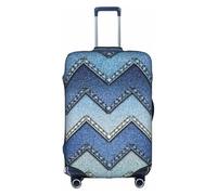 WKSGDSG Gradient Blue Denim Luggage Cover Protective Washable Suitcase Cover Elastic Anti-Scratch Travel Suitcase Covers for Wheeled Suitcase Fits 29 to 32 Inch Luggage