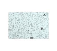 WKSGDSG Heat-Resistant Placemats Set Of 6, Thick Polyester Dining Table Mats 45x30cm, Non-Slip Placemat For Dinner Parties & Home Decor, Chemistry Print Place Mat For Kitchen, Party, Easy To Clean
