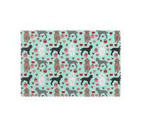 WKSGDSG Heat-Resistant Placemats Set Of 6, Thick Polyester Dining Table Mats 45x30cm, Non-Slip Placemat For Dinner Parties & Home Decor, Poodles Dogs Place Mat For Kitchen, Party, Easy To Clean