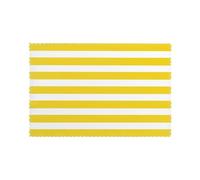 WKSGDSG Heat-Resistant Placemats Set Of 6, Thick Polyester Dining Table Mats 45x30cm, Non-Slip Placemat For Dinner Parties & Home Decor, Lemon Yellow Stripes Place Mat For Kitchen Party, Easy To Clean