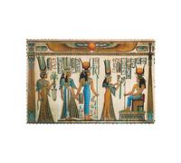 WKSGDSG Heat-Resistant Placemats Set Of 6, Thick Polyester Dining Table Mats 45x30cm, Non-Slip Placemat For Dinner Parties & Home Decor, Women Ancient Egypt Place Mat For Kitchen Party, Easy To Clean