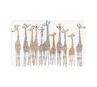 WKSGDSG Indoor Door Mat 80x49 Cm Cute Cartoon Funny Giraffes Front Doormats Non-Slip Indoor Door Mats For Entryway Washable Absorbent Area Rug Soft Welcome Mats For Front Door Entrance Bathroom Inside