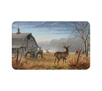 WKSGDSG Indoor Door Mat 80x49 Cm Deer Hunting Front Doormats Non-Slip Indoor Door Mats For Entryway Washable Absorbent Area Rug Soft Welcome Mats For Front Door Entrance Bathroom Inside