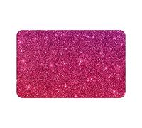 WKSGDSG Indoor Door Mat 80x49 Cm Gradient Sequin Sparkle Non-Slip Absorbent Welcome Mat