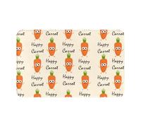 WKSGDSG Indoor Door Mat 80x49 Cm Happy Carrot Front Doormats Non-Slip Indoor Door Mats For Entryway Washable Absorbent Area Rug Soft Welcome Mats For Front Door Entrance Bathroom Inside
