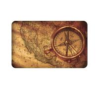 WKSGDSG Indoor Door Mat 80x49 Cm Law Compass Navigation Front Doormats Non-Slip Indoor Door Mats For Entryway Washable Absorbent Area Rug Soft Welcome Mats For Front Door Entrance Bathroom Inside