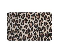 WKSGDSG Indoor Door Mat 80x49 Cm Leopard Print Front Doormats Non-Slip Indoor Door Mats For Entryway Washable Absorbent Area Rug Soft Welcome Mats For Front Door Entrance Bathroom Inside