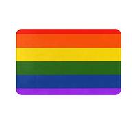 WKSGDSG Indoor Door Mat 80x49 Cm Rainbow Flag Front Doormats Non-Slip Indoor Door Mats For Entryway Washable Absorbent Area Rug Soft Welcome Mats For Front Door Entrance Bathroom Inside