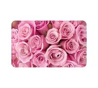 WKSGDSG Indoor Door Mat 80x49 Cm Rose Front Doormats Non-Slip Indoor Door Mats For Entryway Washable Absorbent Area Rug Soft Welcome Mats For Front Door Entrance Bathroom Inside