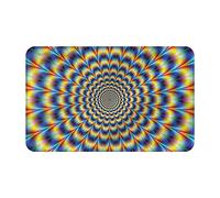 WKSGDSG Indoor Door Mat 80x49 Cm Spiral Optical Illusion Front Doormats Non-Slip Indoor Door Mats For Entryway Washable Absorbent Area Rug Soft Welcome Mats For Front Door Entrance Bathroom Inside