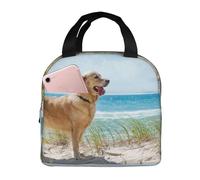 WKSGDSG Insulated Lunch Bags for Women & Men, Golden Retriever Thermal Lunch Tote, Leakproof Lunch Box Cooler for Adults & Kids, Portable Meal Bag for Office Picnic Hiking Work College Outdoor