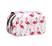 WKSGDSG Large Capacity Pencil Case for Girls & Boys, Double Layer Pencil Case with Flip Top, Flamingo Pen Bag Organizer, Portable Office Stationery Makeup Bag Pencil Pouch for School, College, Exams