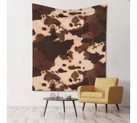 WKSGDSG Large Wall Hanging, Machine Washable Tapestry For Dorm Room, Brown Cowhide Art, Lightweight Polyester Wall Art For Bedroom Living Room, 152x130cm