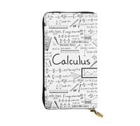 WKSGDSG Leather Wallet for Women & Girls, Math Calculus, Large Capacity Checkbook Clutch with Zipper Coin Purse, Organizer for Travel, Business & Daily Use, Credit Card Holder