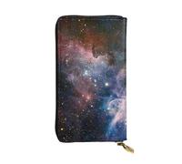 WKSGDSG Leather Wallet for Women & Girls, Universe Galaxy, Large Capacity Checkbook Clutch with Zipper Coin Purse, Organizer for Travel, Business & Daily Use, Credit Card Holder