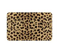 WKSGDSG Leopard Animal Print Indoor Door Mat 80x49 Cm Non-Slip Absorbent Welcome Mat For Entrance