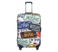 WKSGDSG License Plate Luggage Cover Protective Washable Suitcase Cover Elastic Anti-Scratch Travel Suitcase Covers for Wheeled Suitcase Fits 29 to 32 Inch Luggage