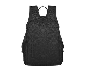 WKSGDSG Lightweight Backpack, Gothic Wallpaper Skull Unisex Daypack, Durable Water-Resistant School College Bag For Students, Commuters & Travel, Compact Laptop Rucksack For Everyday Essentials